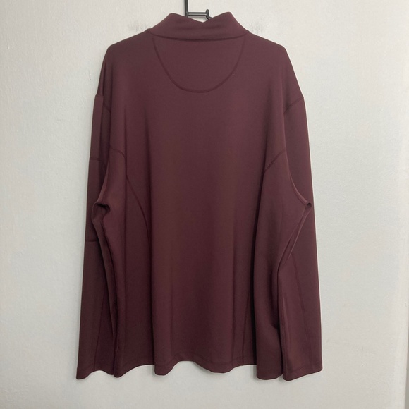 UNTUCKit Mazzano 1/4 Zip Mens Burgundy Long Sleeve Performance Pullover XXXL - Picture 5 of 5